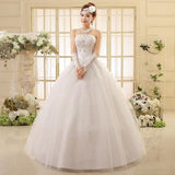 Korean style tube top wedding dress - Nioor