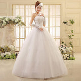 Korean style tube top wedding dress - Nioor