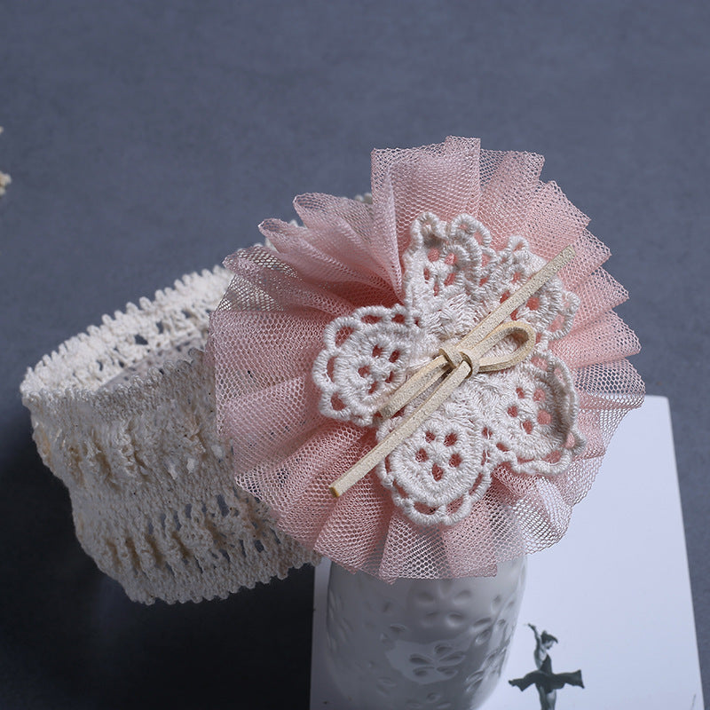 Children's lace flower headband