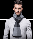 Men's scarf wool plaid scarf scarf winter scarf processing wholesale gift ladies knitting stitching - Nioor