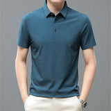 Lapel Polo Shirt Seamless Men's Top - Nioor