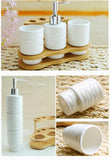 Bathroom Accessories Set Soap Dispenser/Toothbrush Holder/Tumbler - Nioor