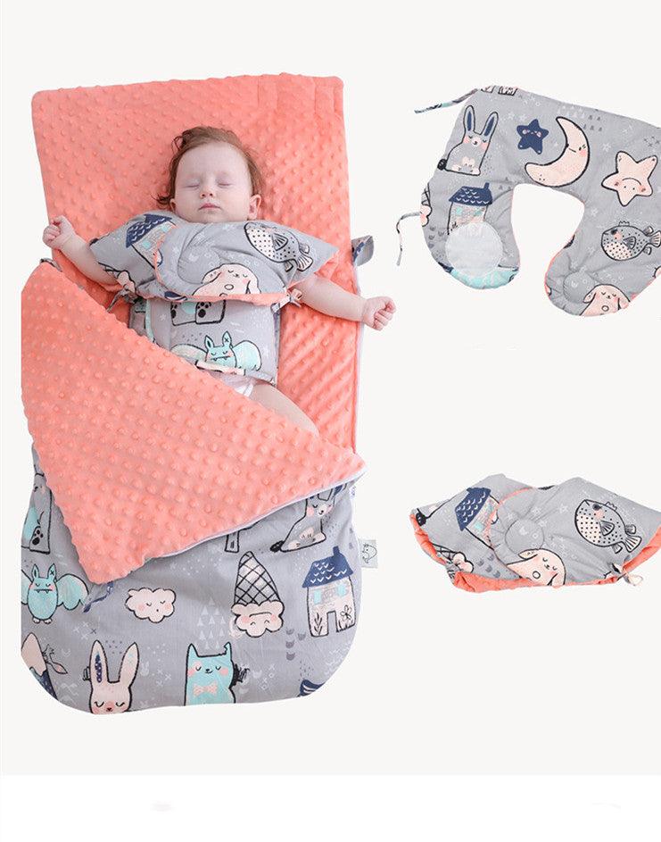 Newborn Baby Blanket Warm Fleece Stroller Cover Quilt - Nioor