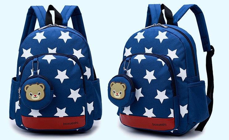 A small bear nursery school bag double shoulder bag - Nioor