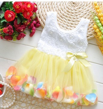 Summer Children's Wear Girl New Petal, Korean Dress, Baby Dress Dress