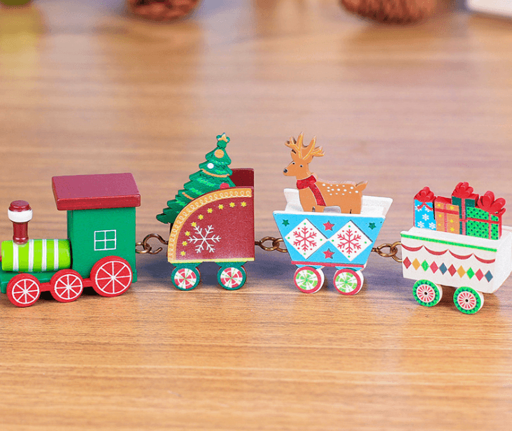 4pcs Mini Wood Train Toys - Nioor