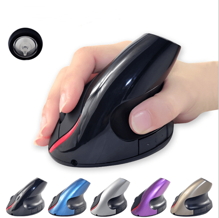 Wireless Vertical Vertical Rechargeable Battery Mouse Ergonomic Grip Mouse - Nioor