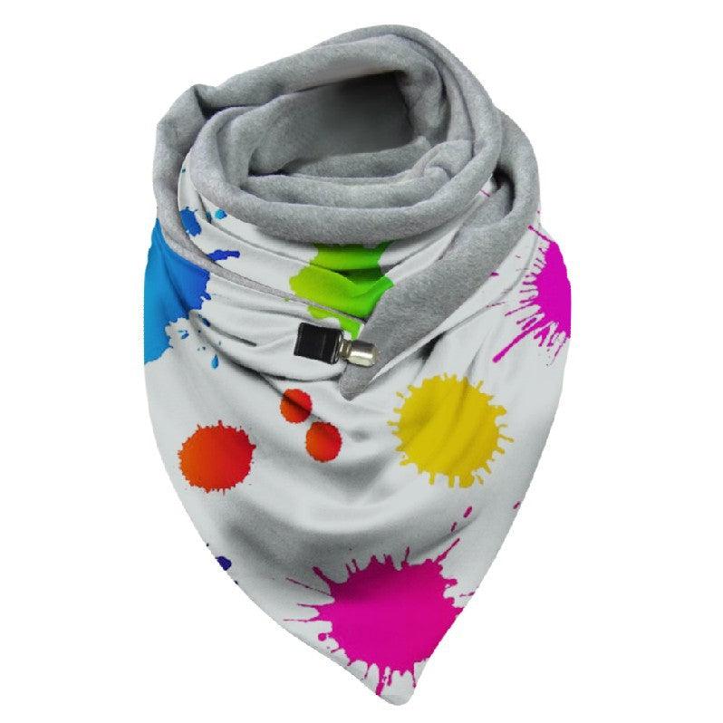 Versatile Thickened Simple Warm Shawl Fashionable Printed Scarf - Nioor