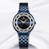 Fashion Steel Belt Quartz Diamond Women's Watch Waterproof - Nioor