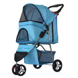 Lightweight Folding Pet Trolley Dogs And Cats Dog Out Stroller Three-wheeled Pet Stroller Dog Out Stroller Supplies