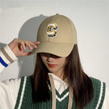 C Letter Hard Crown Baseball Cap Female - Nioor