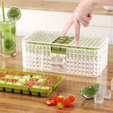 Large New Silicone Square Ice Mold Ice Cube Trays Lid Mold Storage Box Creative Tool Ice Cube Maker Cool Drinks Kitchen Bar - Nioor