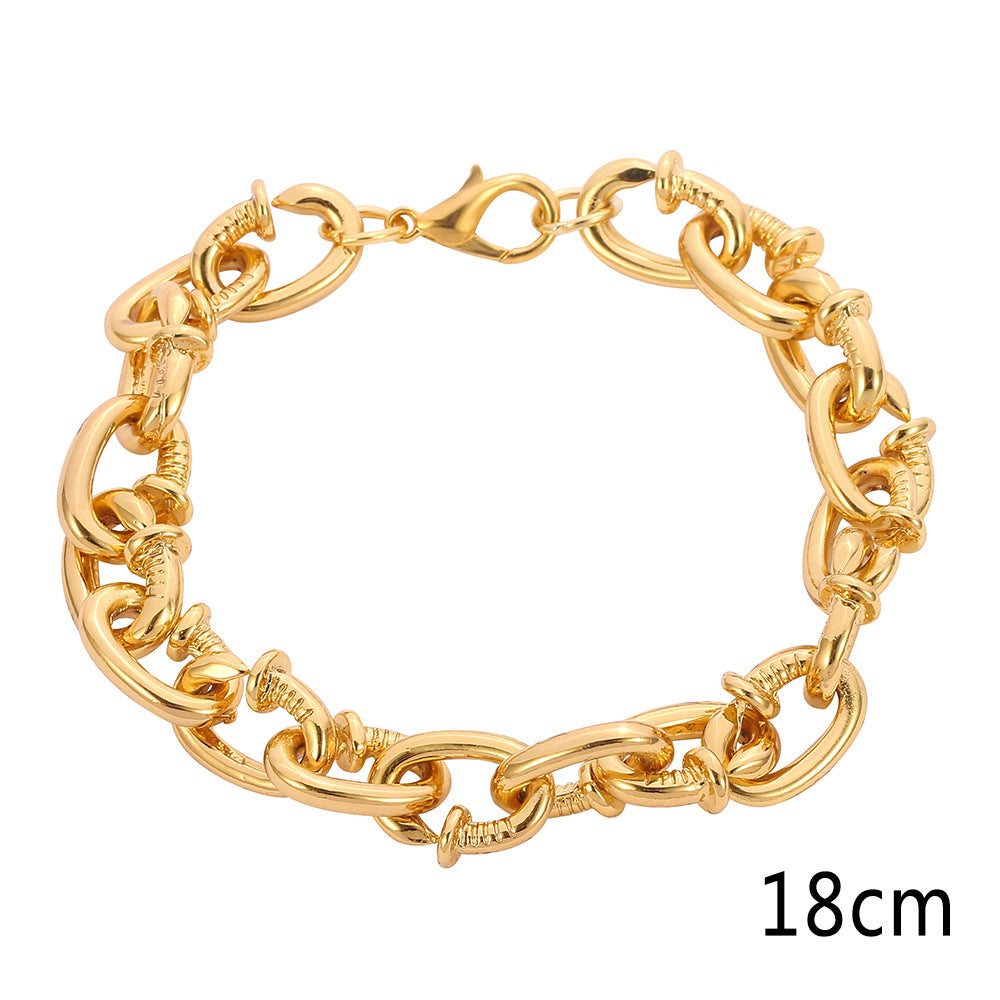 Hip Hop Trend Rap Rap Accessories Nail Personality Nightclub Exaggerated Trendy Men's Bracelet