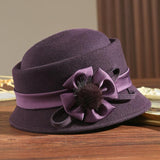 Retro Wool Top Women's Woolen Felt Hat - Nioor