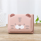 Three Fold Large Banknotes Lady Student Bag Multi-card Position Clear Coin Purse Lot