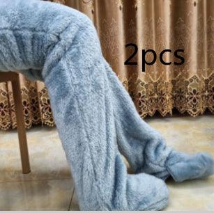 Over Knee High Fuzzy Long Socks Winter Warm Cold Leg Knee Joint Cold-proof Stockings Home Floor Sleeping Socks - Nioor