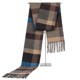 Autumn And Winter New Korean Style Plaid Middle-aged And Elderly Men's Scarf Cashmere-like Warm Scarf Gifts Promotional Products - Nioor