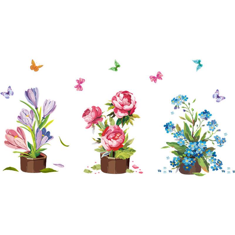 Creative Wall Decorations Plants Potted Wall Stickers - Nioor