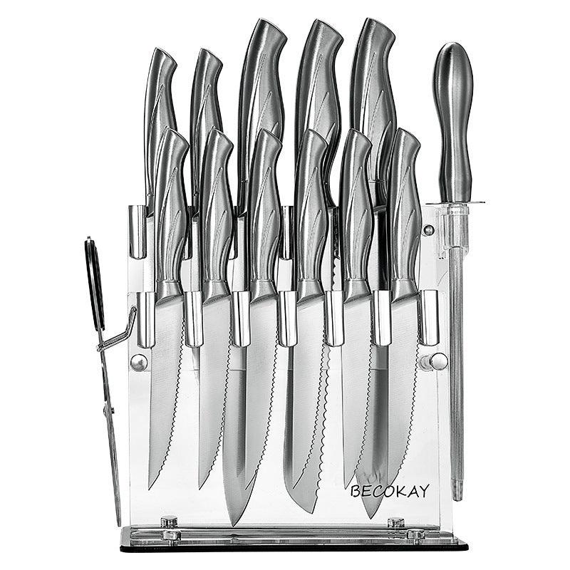 13-piece Stainless Steel Hollow Handle Kitchen Knife Set - Nioor