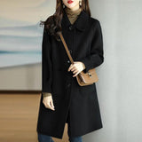 Autumn And Winter New Small Thickened Korean Version Slim Temperament In The Long Coat - Nioor