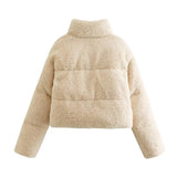 Cotton Small Stand Collar Short Cotton Coat Jacket Trendy Coat Jacket Women - Nioor