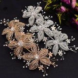 Flower Rhinestone Hair Accessories Bridal Wedding Hair Band - Nioor