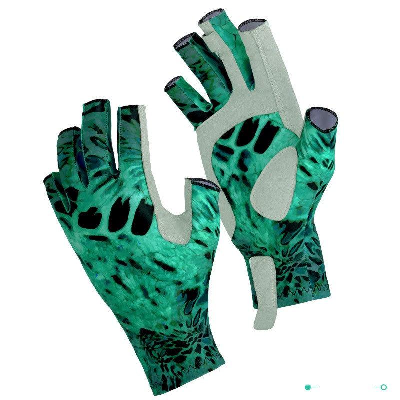 Fishing Gloves Exposed Five Fingers Breathable Non-slip Sunscreen Men - Nioor