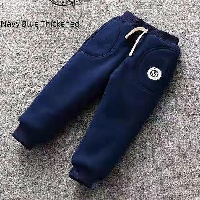 Free Shipping Baby Cotton Pants Ankle Banded Pants 0-6 Years Old Padded Fleece Trousers