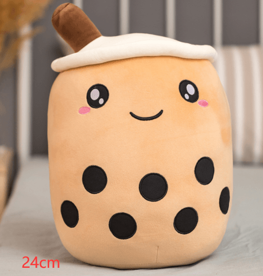 Cute Fruit Drink Plush Stuffed Soft Strawberry Milk Tea Plush Boba Tea Cup Toy Bubble Tea Pillow Cushion Kids Gift - Nioor