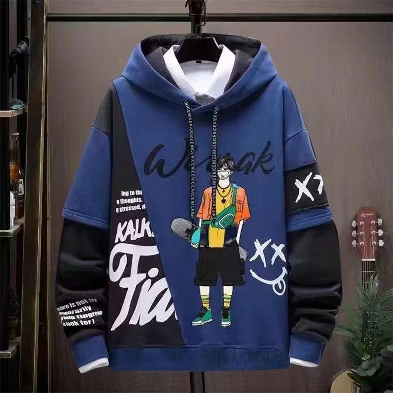 Men's Fashion Casual Printing Hooded Sweater - Nioor