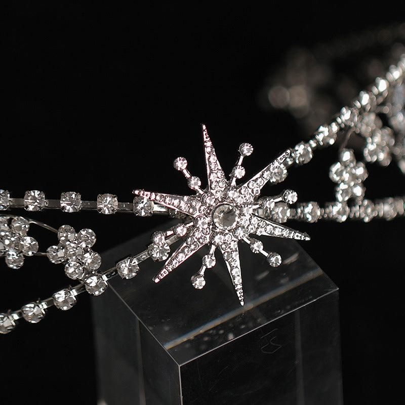 Bridal Crown Headdress Rhinestone Zircon Headband Light Luxury Wedding Wedding Accessories - Nioor