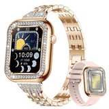 New Square Fashion Women Smart Wristwatch Diamond Waterproof - Nioor