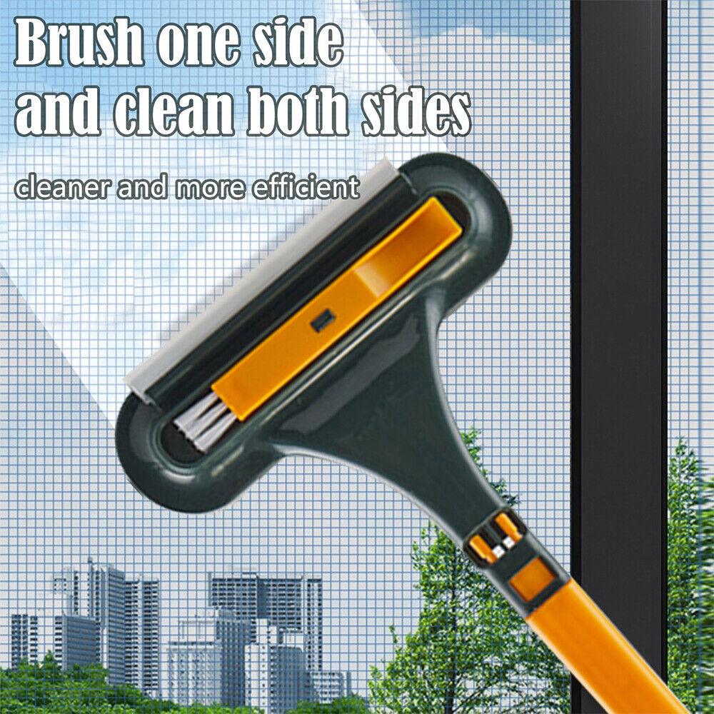 2 IN 1 Glass Cleaning Brush Car Windshield Home Window Glass Universal Detachable Squeegee Wiper Portable Cleaner Brushes - Nioor