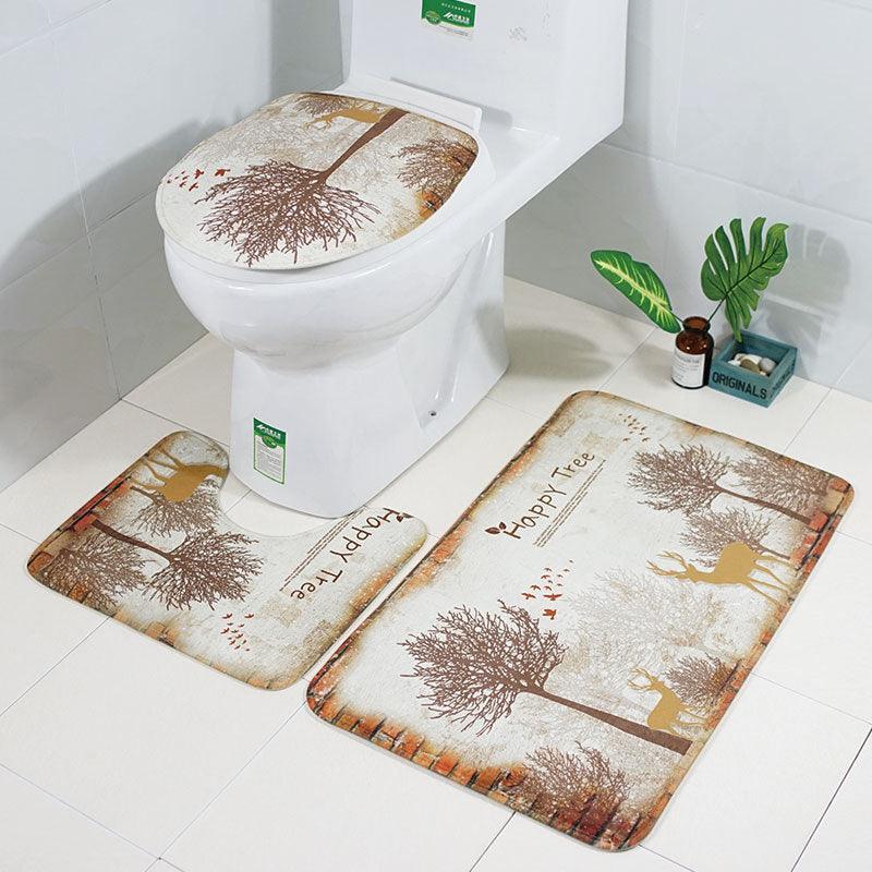 The bathroom toilet mat three-piece suit - Nioor