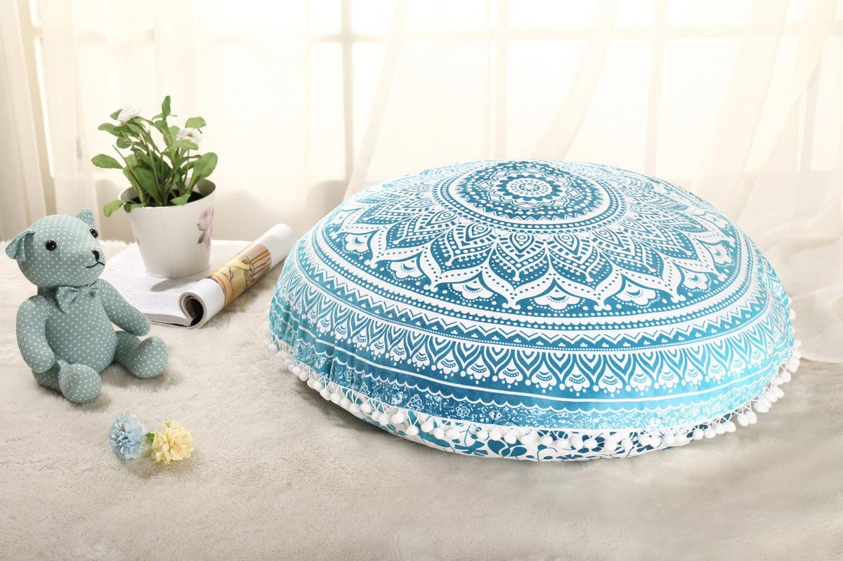 2021 Colorful Mandala Floor Pillows Ottoman Round Bohemian Meditation Cushion Pillow Pouf - Nioor
