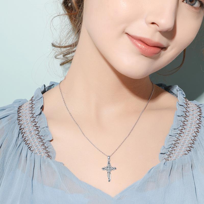 925 Sterling Silver for Women Cross Pendant Cross Jewelry Cross Necklace - Nioor