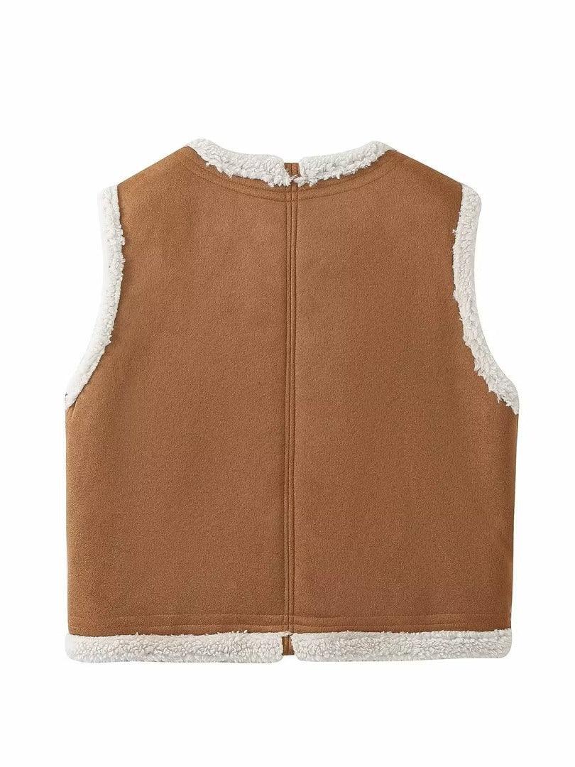 Women's Fashion Lamb Wool Vest - Nioor