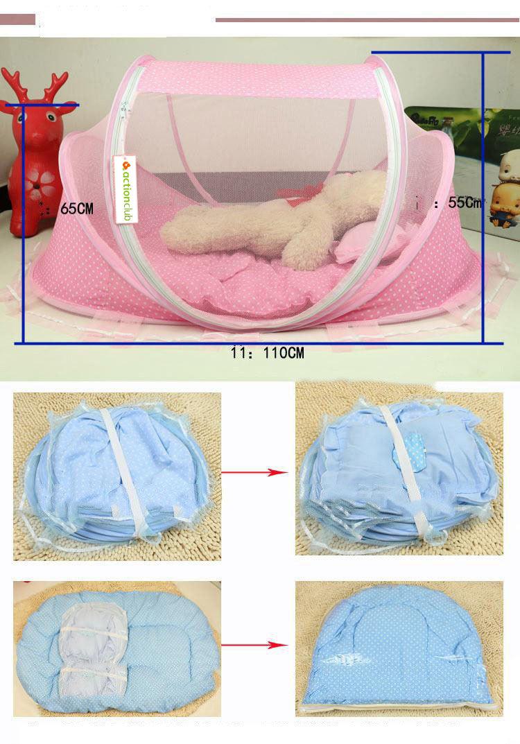 Foldable Baby Bed Net With Pillow Net 2pieces Set - Nioor