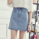 Korean Style Two-pocket Short High Waist Skirt - Nioor