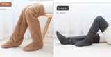 Over Knee High Fuzzy Long Socks Winter Warm Cold Leg Knee Joint Cold-proof Stockings Home Floor Sleeping Socks - Nioor