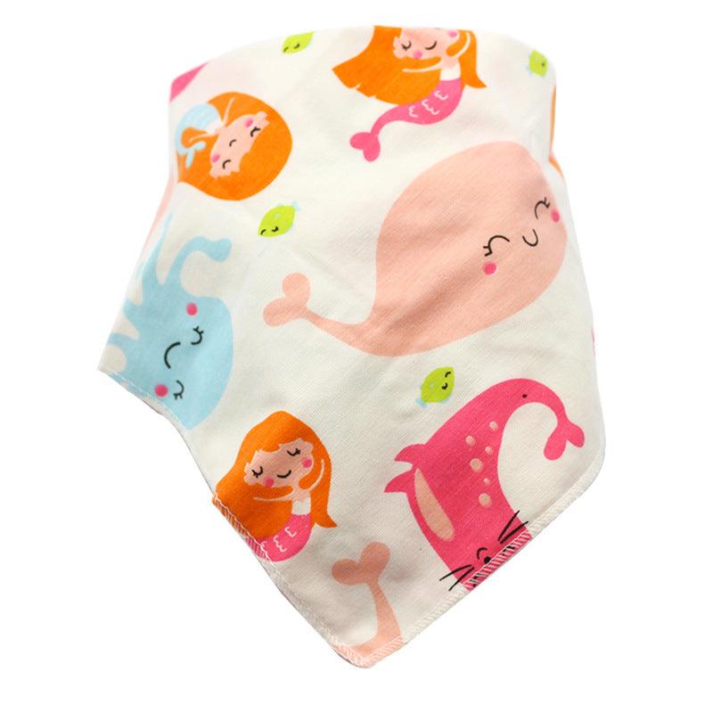 Baby Bibs Waterproof Triangle Cotton Cartoon Child Baberos Bandana Bibs Dribble Bibs Newborn Slabber Absorbent Cloth - Nioor