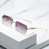 Men And Women Fashion Simple Square Frameless Sunglasses