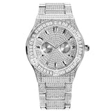 Hip Hop Style Diamond High-end Square Diamond Large Dial Waterproof Men's Quartz Watch - Nioor