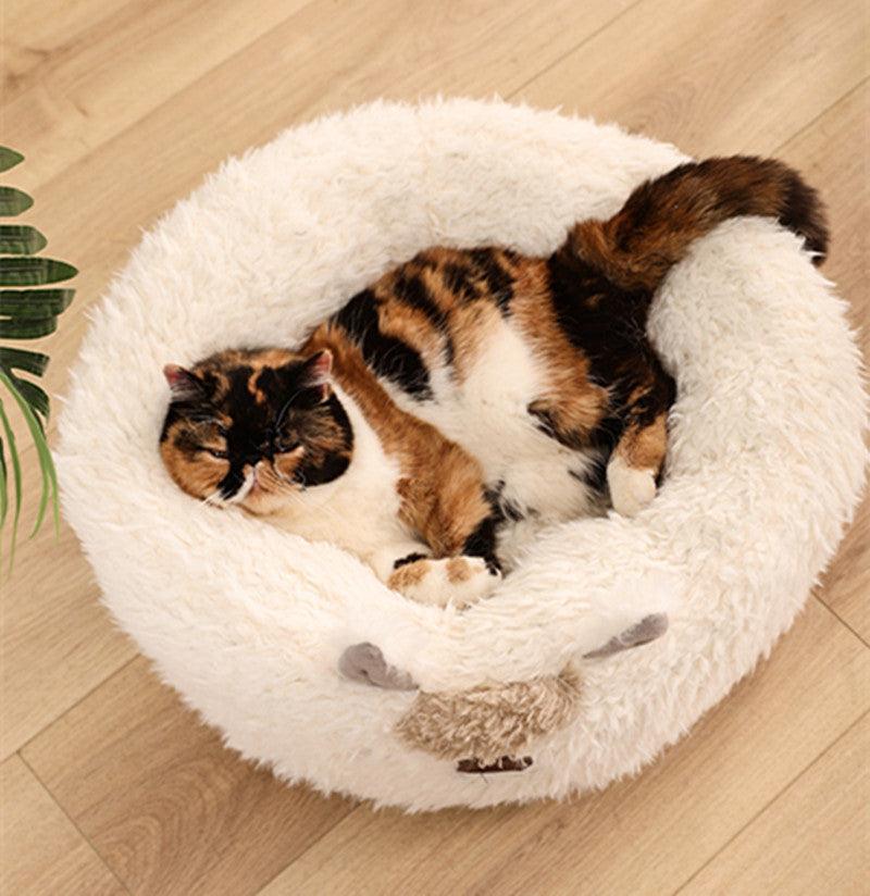 Alpaca Pet Bed Warm Plush Cat Dog Bed - Nioor