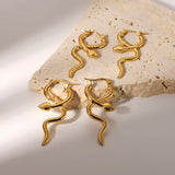 Serpentine Titanium Steel Ear Clip 18K Gold-plated Stainless Steel - Nioor