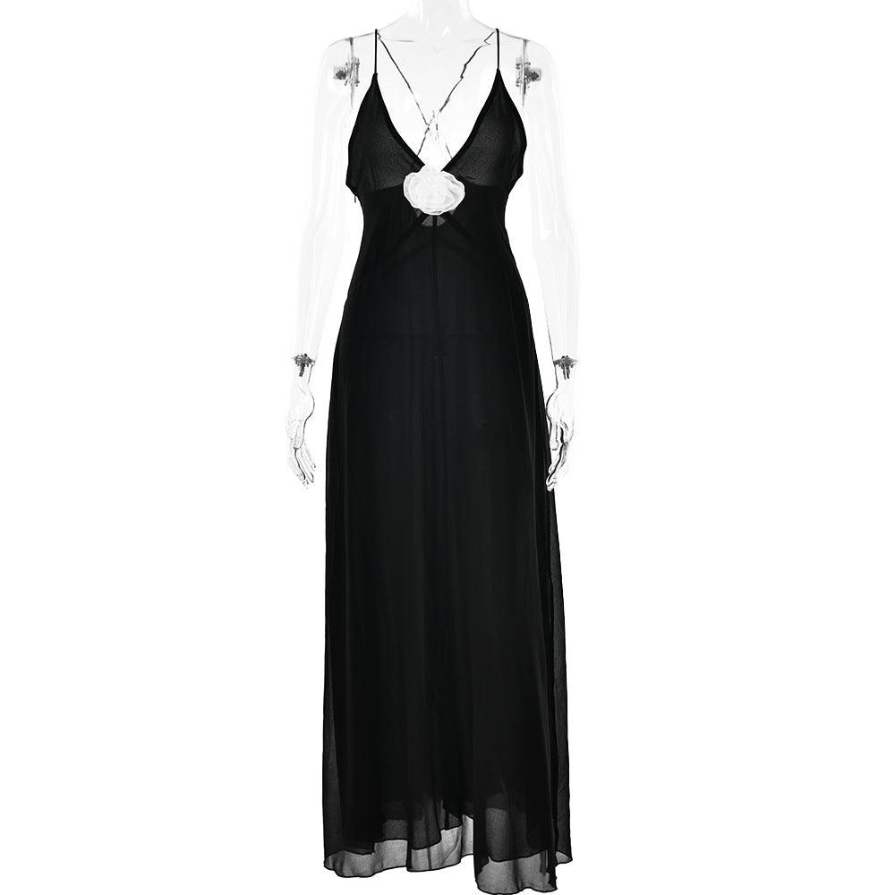 Women's Fashionable Chiffon Suspender Dress - Nioor