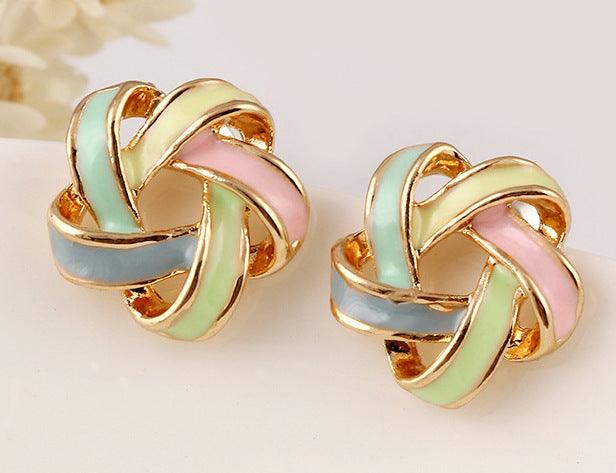 Twisted Spiral All-match Earrings - Nioor