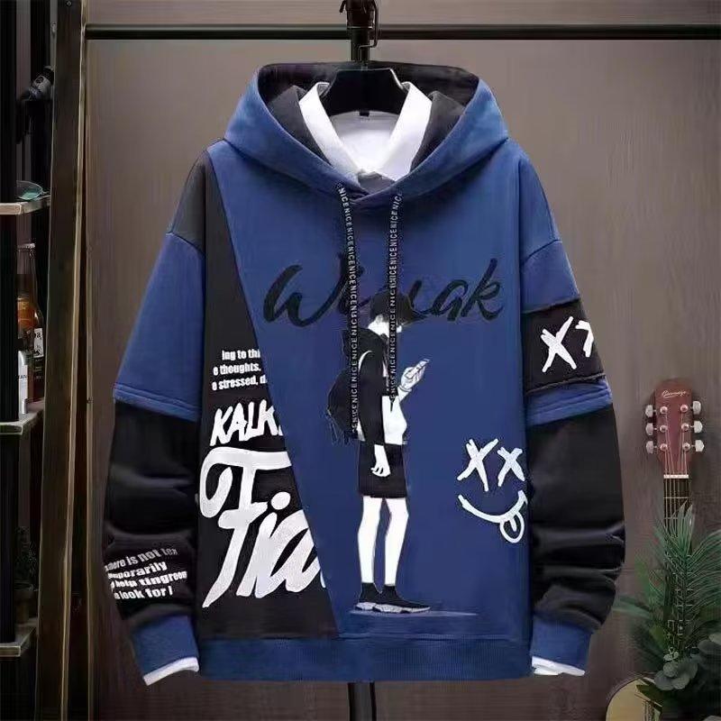 Men's Fashion Casual Printing Hooded Sweater - Nioor