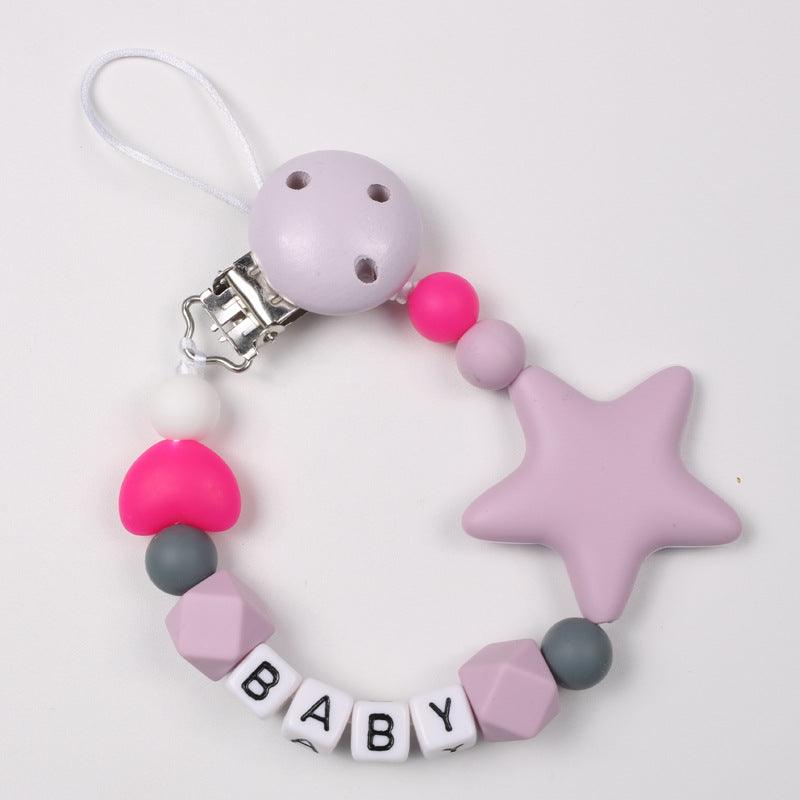 Baby Pacifier Chain Five Pointed Star Gum Anti Dropping Chain - Nioor