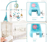 Baby Rattles Crib Mobiles Toy Holder Rotating Mobile Bed Bell Musical Box Projection Newborn Infant Baby Boy Toys - Nioor